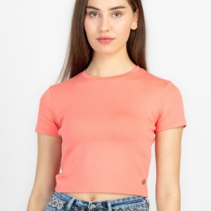 Status Quo Womens Crop Round Neck T-Shirt