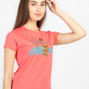 Womens Printed Round Neck T-Shirt