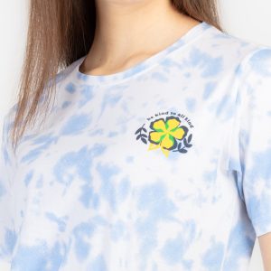 Womens Front & Back Print Round Neck T-Shirt