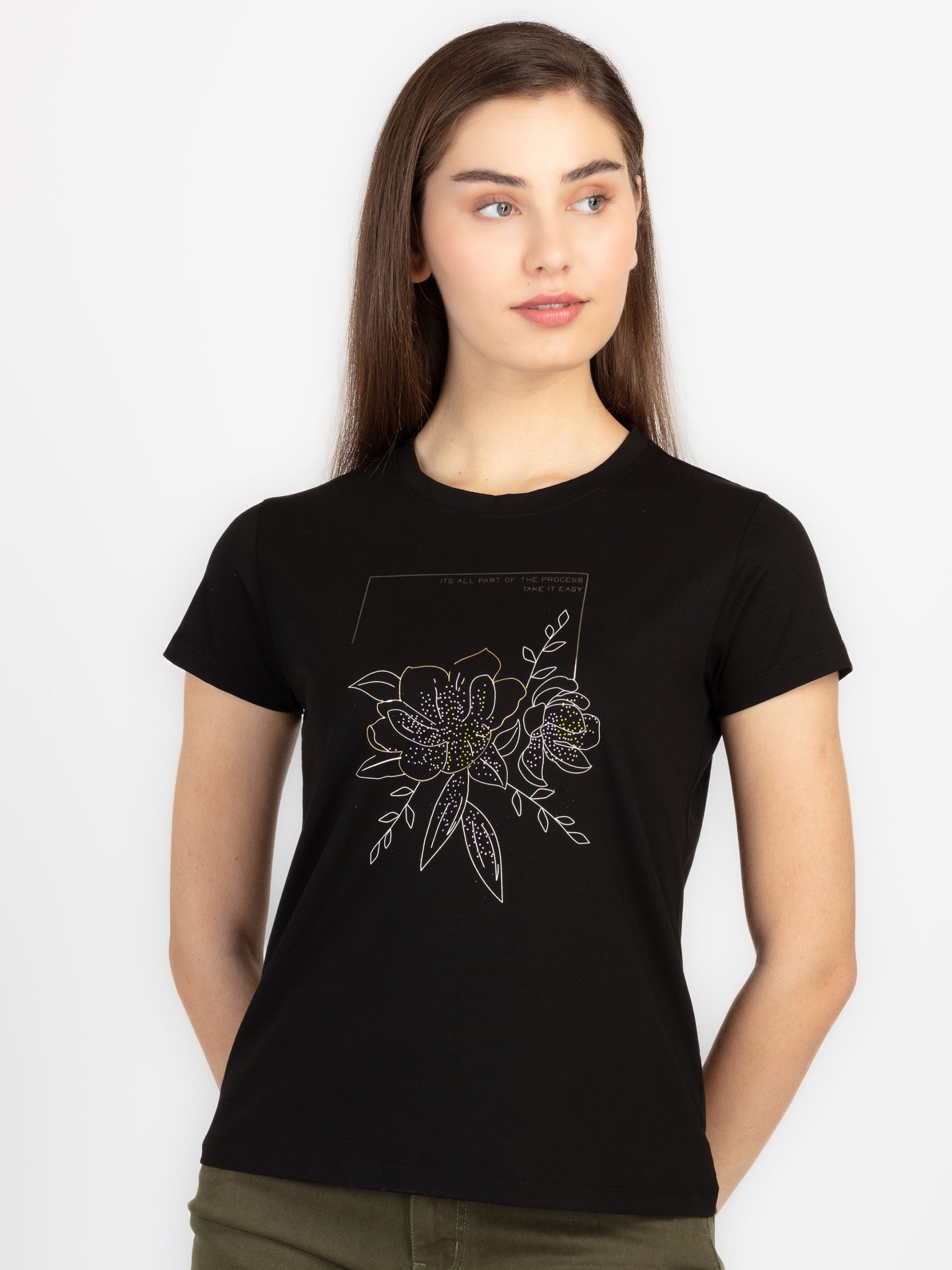 Status Quo Womens Printed Round Neck T-Shirt
