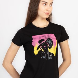 Womens Printed Round Neck T-Shirt