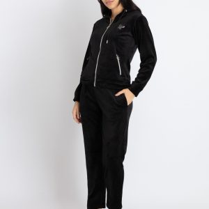 Status Quo Womens Solid Zipper Tracksuit With Self Design