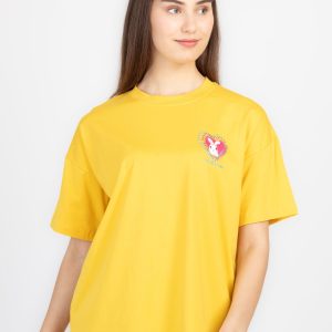 Womens Front & Back Print Oversized T-Shirt