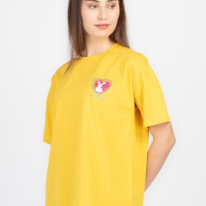 Womens Front & Back Print Oversized T-Shirt
