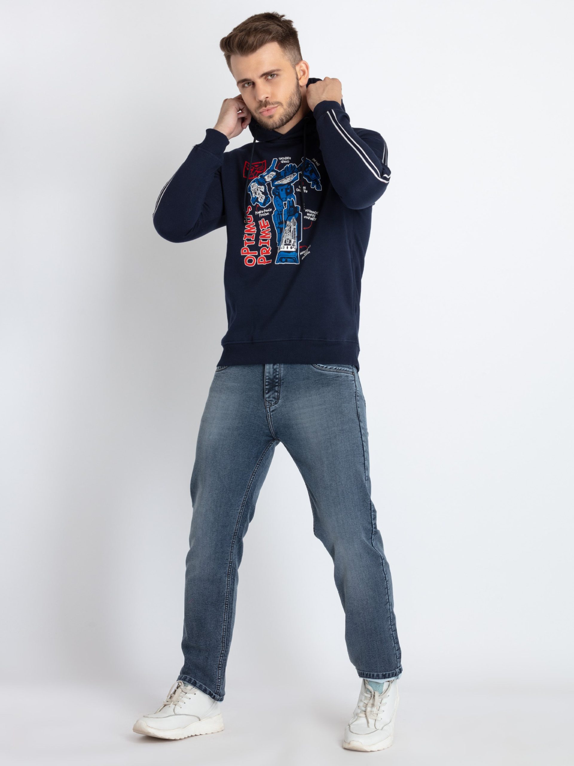 Mens Printed Hooded Sweatshirt