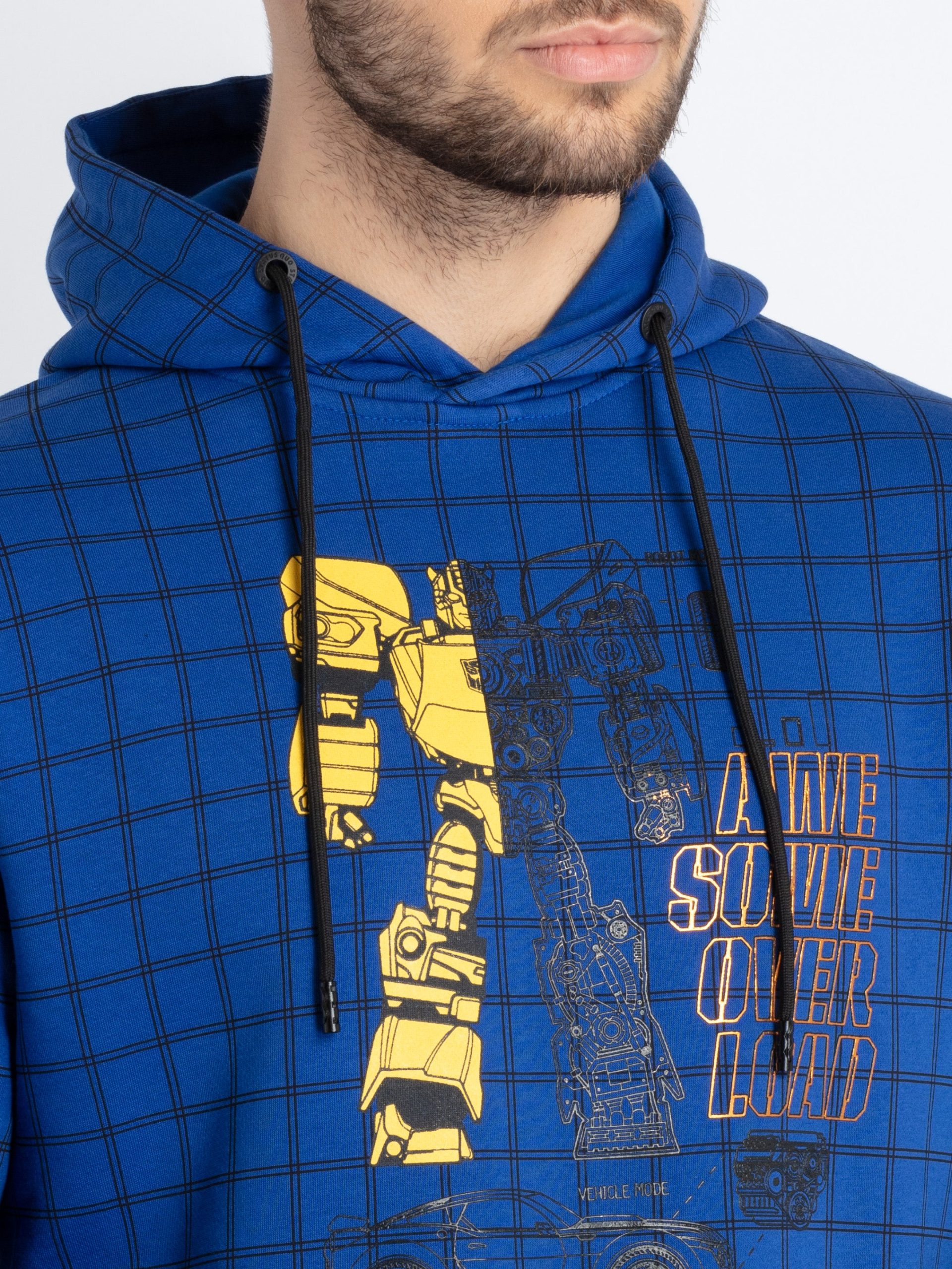 Mens All Over Printed Hooded Sweatshirt