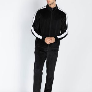 Status Quo Men'S Solid High Neck Tracksuit