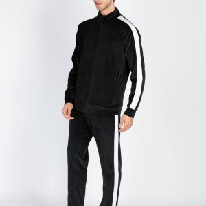 Status Quo Men'S Solid High Neck Tracksuit
