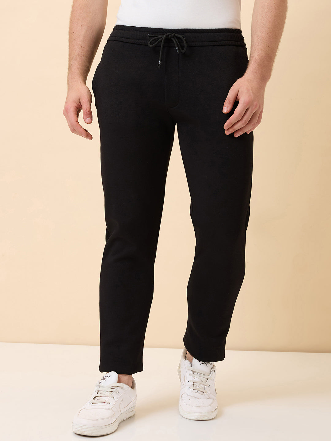 Status Quo Men'S Solid Regular Fit Track Pant With 3 Pockets