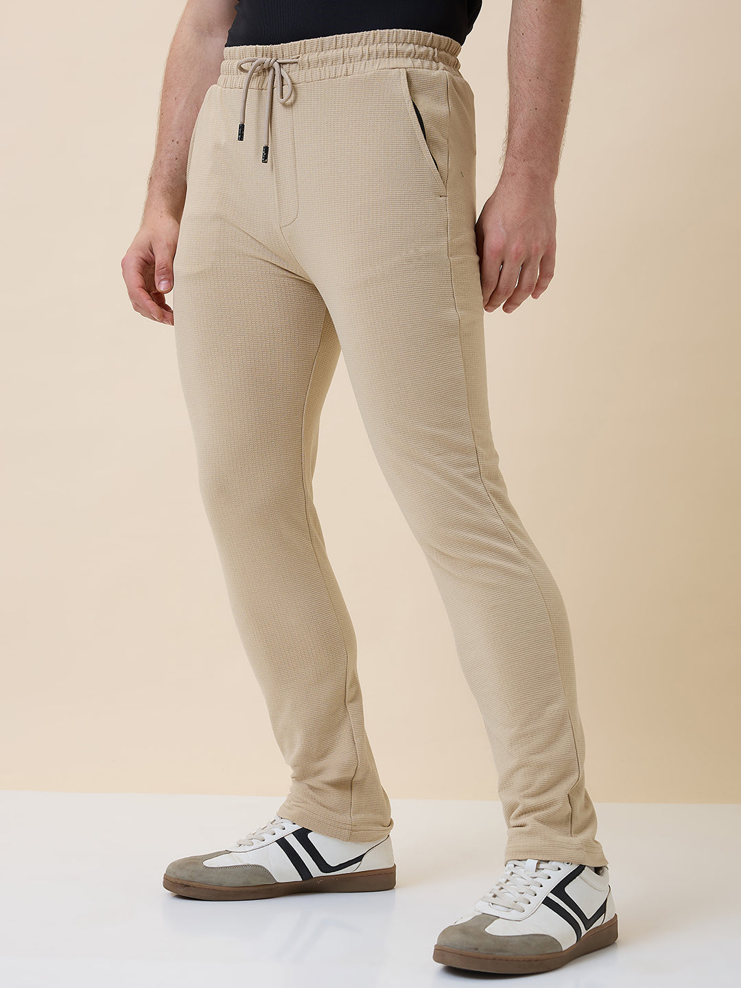 Status Quo Men'S Solid Regular Fit Track Pant With Drawstring