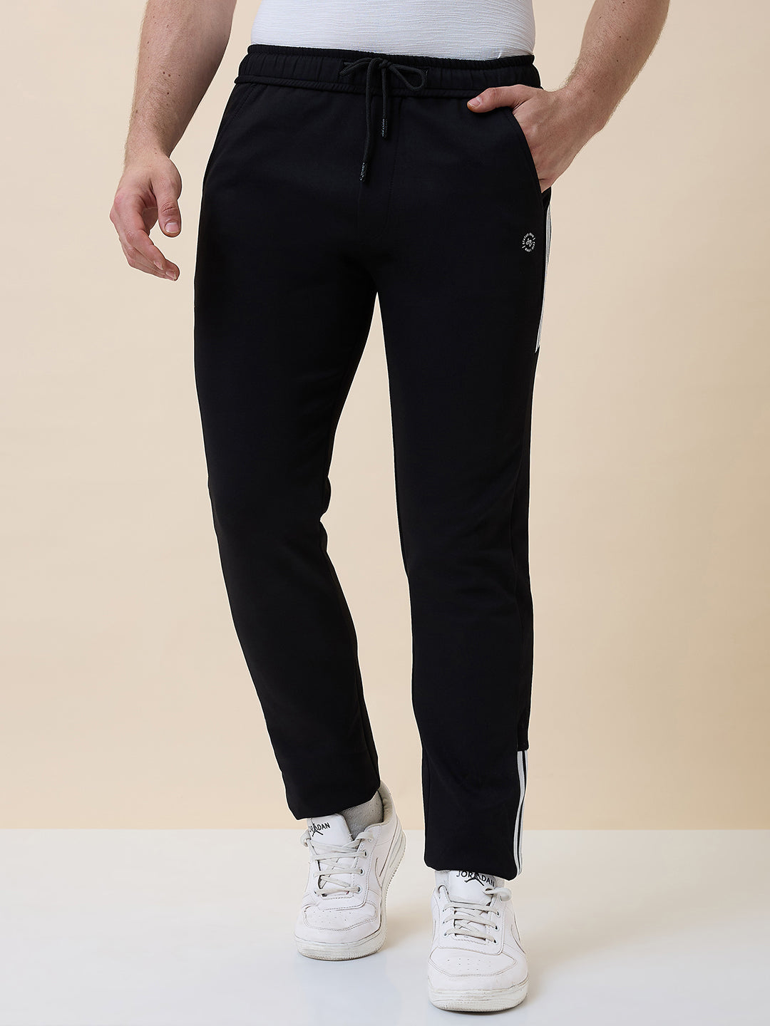 Status Quo Men'S Solid Regular Fit Track Pant With Drawstring