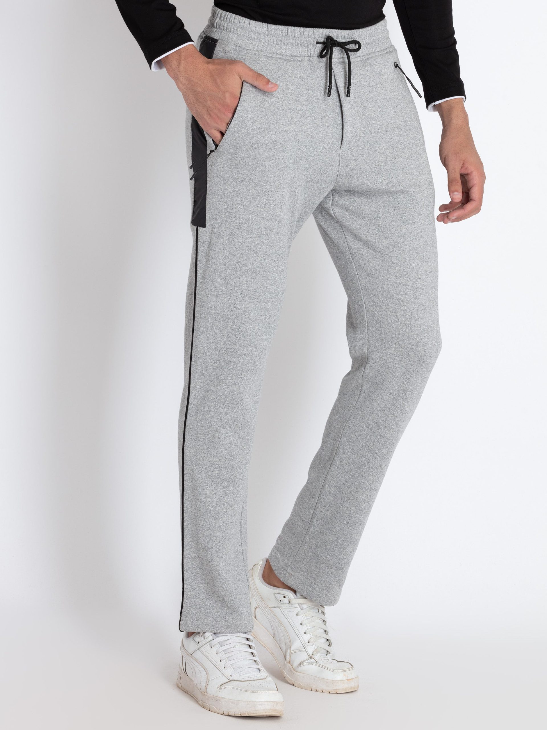 Mens Solid Regular Fit Track Pants