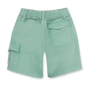 Gini & Jony Boys Blue Solid Cotton Elasticated Shorts